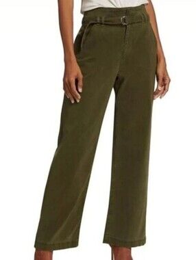 FRAME Denim Olive Green High-Waist Pants